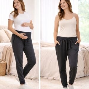 Women's Black Maternity Jogger Pants